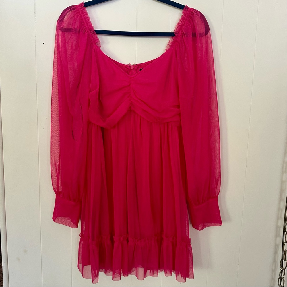 NWOT New Forever 21 Pink Valentine Date Dress Large L - Picture 2 of 8